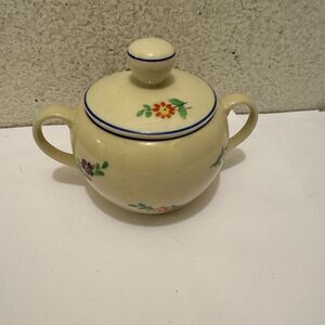 Vintage old Bavaria Floral Sugar Bowl with Lid